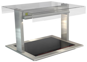 Cossiga LSCM2-FT 2 GN Ceramic Heated Buffet Display with Flat Top Glass 805mm