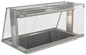 Cossiga LSCM3-FS 3 GN Ceramic Heated Buffet Display with Full Square Glass 1145mm