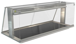Cossiga LSCM4-FS 4 GN Ceramic Heated Buffet Display with Full Square Glass 1485mm