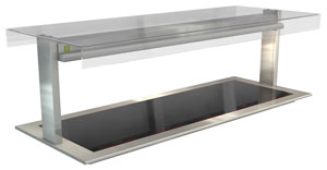 Cossiga LSCM5-FT 5 GN Ceramic Heated Buffet Display with Flat Top Glass 1825mm