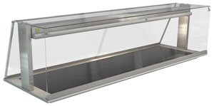 Cossiga LSCM6-FS 6 GN Ceramic Heated Buffet Display with Full Square Glass 2165mm