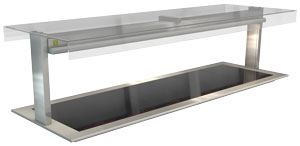 Cossiga LSCM6-FT 6 GN Ceramic Heated Buffet Display with Flat Top Glass 2165mm