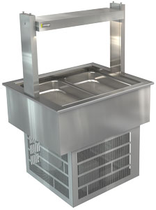 Cossiga LSRF2 2 GN Drop-In Refrigerated Buffet Display Gantry Only No Glass, 805mm