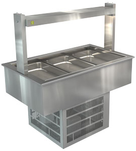 Cossiga LSRF3 3 GN Drop-In Refrigerated Buffet Display Gantry Only No Glass, 1145mm