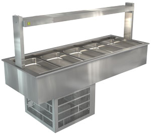 Cossiga LSRF5 5 GN Drop-In Refrigerated Buffet Display Gantry Only No Glass, 1825mm