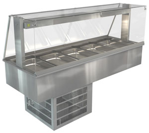 Cossiga LSRF5-FS 5 GN Drop-In Refrigerated Buffet Display with Full Square Glass
