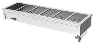 Culinaire CH.BM.D.6 6 Module Drop-in Bain Marie Commercial Food Warmer