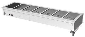 Culinaire CH.BM.D.7 7 Module Drop-in Bain Marie Commercial Food Warmer