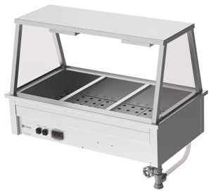 Culinaire CH.BM.D.GA.3 3 Module Drop In Bain Marie with A Frame Heated Gantry