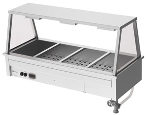 Culinaire CH.BM.D.GA.4 4 Module Drop In Bain Marie with A Frame Heated Gantry