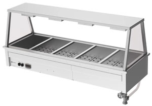 Culinaire CH.BM.D.GA.5 5 Module Drop In Bain Marie with A Frame Heated Gantry