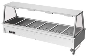 Culinaire CH.BM.D.GA.6 6 Module Drop In Bain Marie with A Frame Heated Gantry
