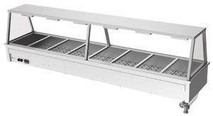 Culinaire CH.BM.D.GA.8 8 Module Drop In Bain Marie with A Frame Heated Gantry