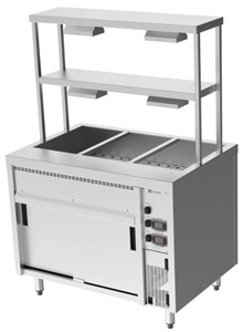 Culinaire CH.BMH.I.GDD.3 3 Module Island Bain Marie with Double Heated Gantry