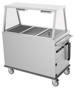 Culinaire CH.BMHM.GA.3 Commercial Mobile Bain Marie Station with A Frame Heated Gantry