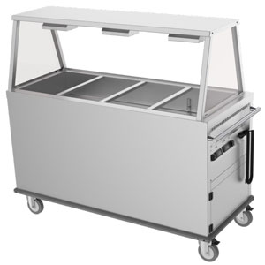 Culinaire CH.BMHM.GA.4 Commercial Mobile Bain Marie Station with A Frame Heated Gantry