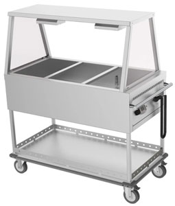 Culinaire CH.BMM.GA.3 3 Module Mobile Bain Marie with A Frame Heated Gantry