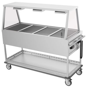 Culinaire CH.BMM.GA.4 4 Module Mobile Bain Marie with A Frame Heated Gantry