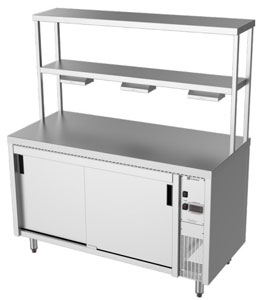 Culinaire CH.HC.I.GDB.4 4 Module Island Hot Cupboard with Double Heated Gantry & Heat Lamps