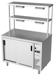 Culinaire CH.HC.I.GDD.3 3 Module Island Hot Cupboard with Double Gantry & Heat Lamps