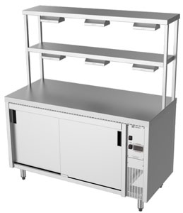 Culinaire CH.HC.I.GDD.4 4 Module Island Hot Cupboard with Double Gantry & Heat Lamps