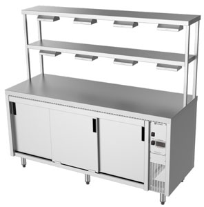 Culinaire CH.HC.I.GDD.5 5 Module Island Hot Cupboard with Double Gantry & Heat Lamps