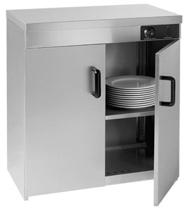 Elementry PW-DE Stainless Steel Double Cabinet Plate Warmer 120 Plates