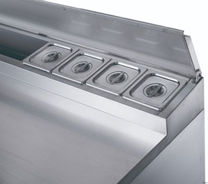 FED-X XGNS1300D Stainless Steel 3 Door Salad Prep Fridge