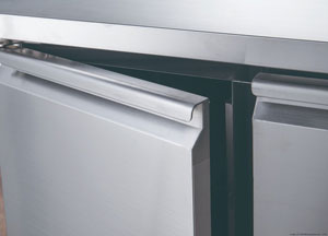 FED-X XGNS1300S Stainless Steel 3 Door Salad Prep Fridge