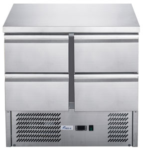FED-X XGNS900-4D Stainless Steel 2 Drawer Compact Workbench Fridge