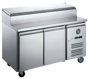 FED-X XSS7C13S2V Stainless Steel 2 Door Sandwich Counter Fridge