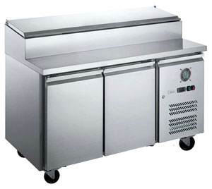 FED-X XSS8C15S2V Stainless Steel 2 Door Sandwich Counter Fridge