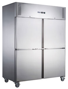 FED-X XURC1410S2V Stainless Steel Four Split Door Upright Fridge