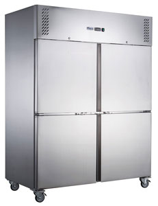 FED-X XURF1410S2V Stainless Steel Four Split Door Upright Freezer
