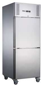 FED-X XURF650S1V Stainless Steel Two Split Door Upright Freezer