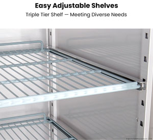 FED-X  XURF1410S2V Stainless Steel Four Split Door Upright Freezer