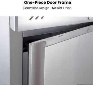 FED-X XURC1410S2V Stainless Steel Four Split Door Upright Fridge