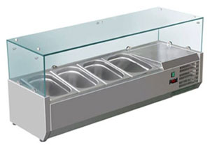 FED-X XVRX1200/380 Flat Glass Salad Preparation Bench