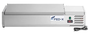 FED-X XVRX1200/380S Stainless Steel Lid Salad Preparation Bench