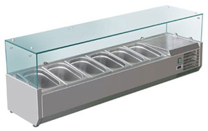 FED-X XVRX1500/380 Flat Glass Salad Preparation Bench