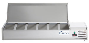 FED-X XVRX1500/380S Stainless Steel Lid Salad Preparation Bench