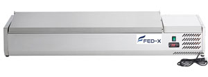 FED-X XVRX1500/380S Stainless Steel Lid Salad Preparation Bench