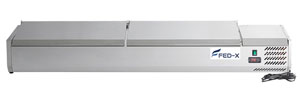 FED-X XVRX1800/380S Stainless Steel Lid Salad Preparation Bench