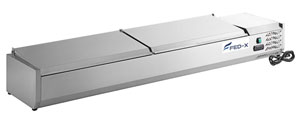 FED-X XVRX1800/380S Stainless Steel Lid Salad Preparation Bench