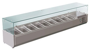 FED-X XVRX2000/380 Flat Glass Salad Preparation Bench