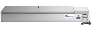 FED-X XVRX2000/380S Stainless Steel Lid Salad Preparation Bench