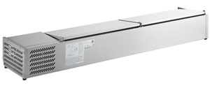 FED-X XVRX2000/380S Stainless Steel Lid Salad Preparation Bench