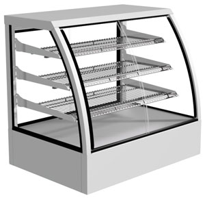 Festive Cornwall CA9 Curve Glass 900mm Ambient Display Cabinet