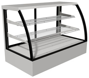 Festive Cornwall CCC12/2 Curve Glass 2 Shelves Compact Refrigerated Display Cabinet - 1200mm