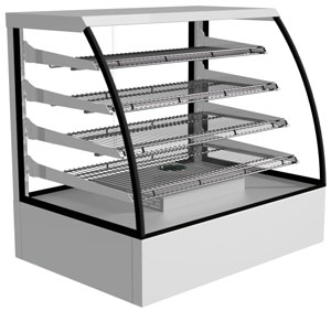 Festive Cornwall CH12 Curve Glass 745mm Heated Display Cabinet